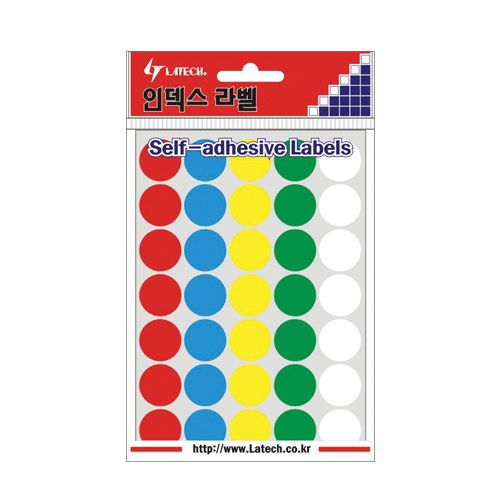 견출지 10-C301 혼합 지름 19㎜ 7장(팩)