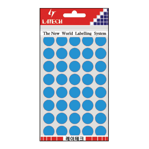 견출지 10-C302 청색 지름 16㎜ 7장(팩)