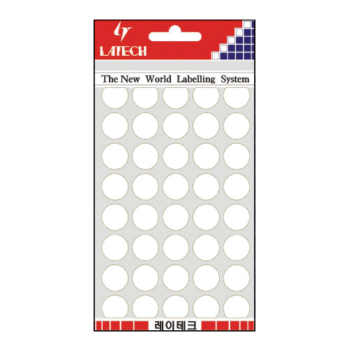 견출지 10-C302 흰색 지름 16㎜ 7장(팩)