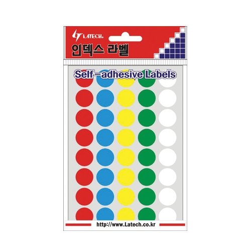 견출지 10-C302 혼합 지름 16㎜ 7장(팩)