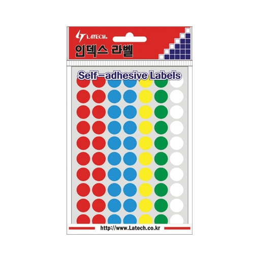 견출지 10-C303 혼합 지름 12㎜ 7장(팩)