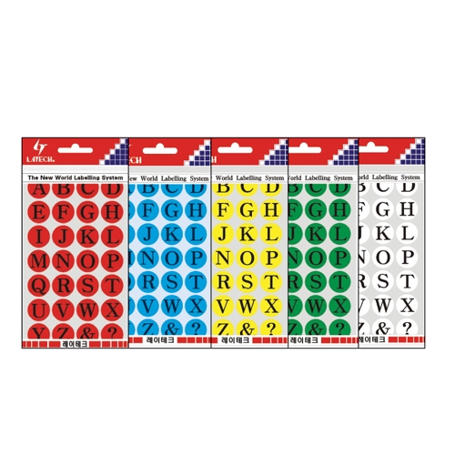 견출지 10-C401 적색 지름 19㎜ 8장(팩)