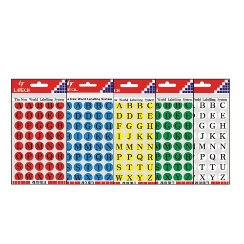 견출지 10-C402  B 청색 지름 15㎜ 8장/320개(팩)