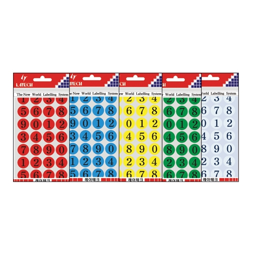 견출지 10-C411 적색 지름 19㎜ 8장(팩)