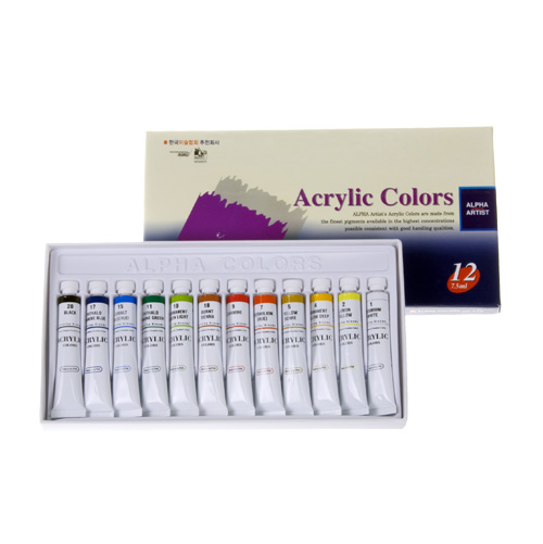 알파 아크릴물감 7.5ml / 12색 