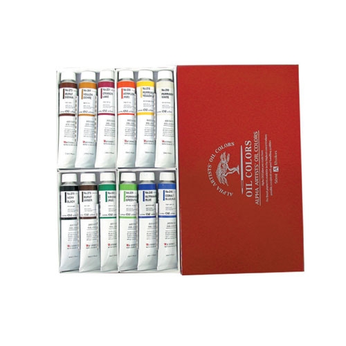 알파 유화물감 50ml 12색 A 