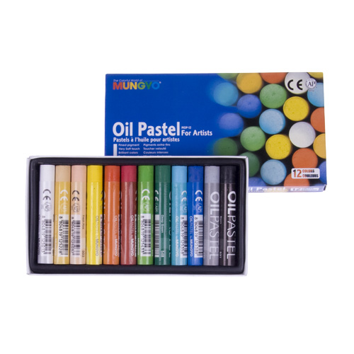 문교 오일 파스텔 12색 12색