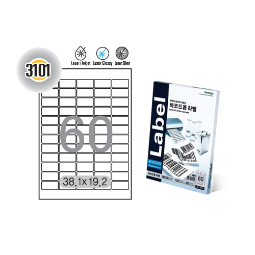 [폼텍] 바코드용라벨(60칸) 100매 LS-3101