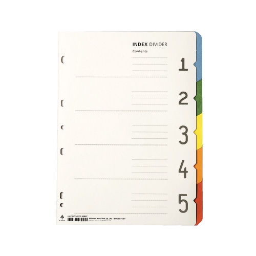 인덱스속지 5분류 A390-7  종이(수입지)