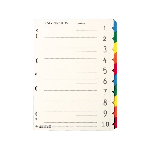 인덱스속지 10분류 A391-7 종이