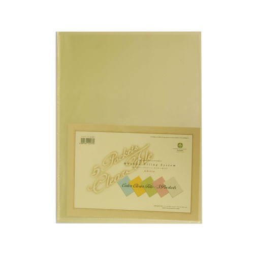 크리어화일F427-7(5매)노랑 