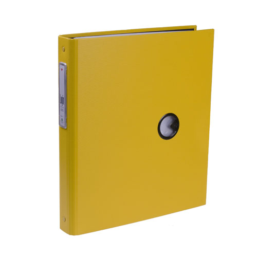 문화 로그인화일 40매 노랑 F821-7 V링 장식