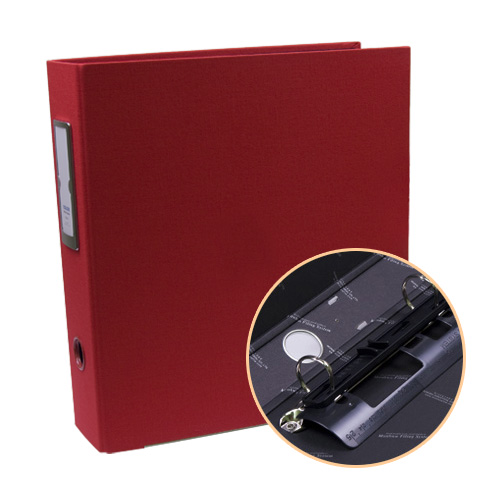 문화 칼라 웹 D링 바인더 적색 B969A-7