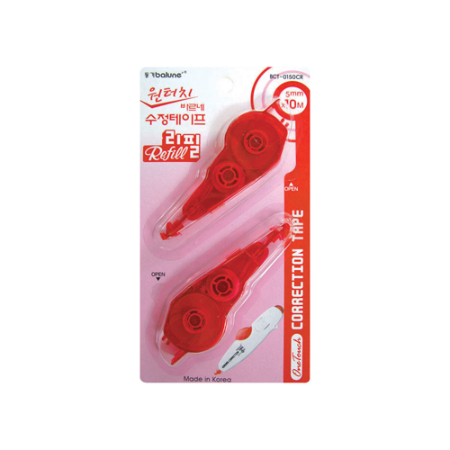 [바르네] 원터치수정테이프리필(2입) 5mm*10M BCT-0150CR 