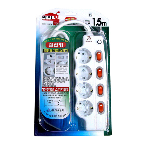 멀티탭개별 4구1.5M 