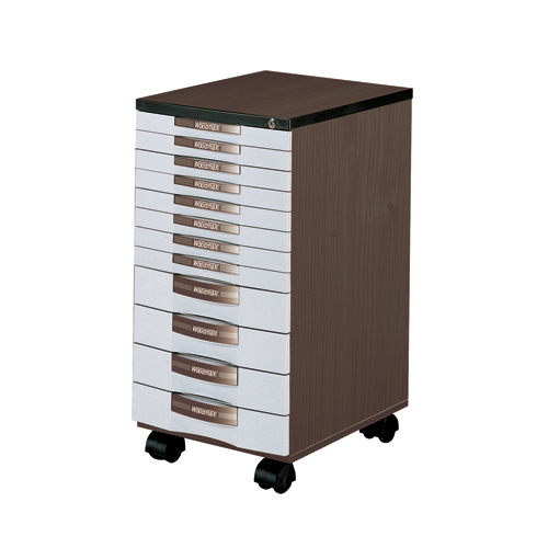우드이동식12단K서류함(월낫) WD7012W