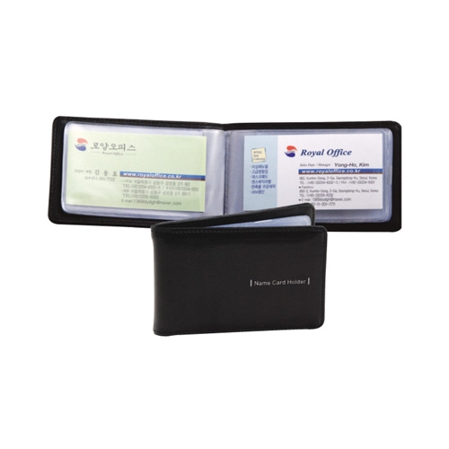 고급명함집1단 (가로) 검정 