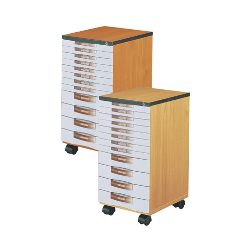 우드 이동식 K12단 서류함 연체리 WD7012L 