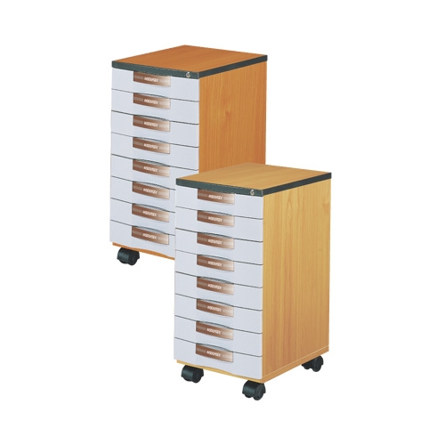 우드 이동식 K8단 서류함 연체리 WD7008L 