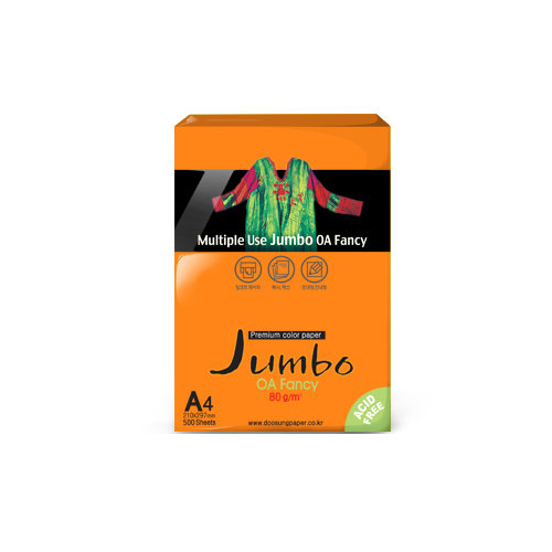 점보OA팬시Q03 500매 형광오렌지색